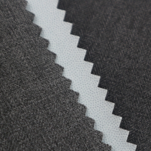 Herringbone Twill Polyester Pongee with Semi-Transparent White TPU Film